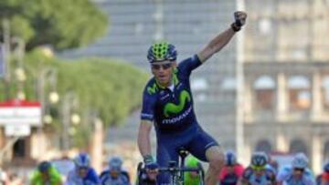 Valverde, triunfador con el Coliseo al fondo.