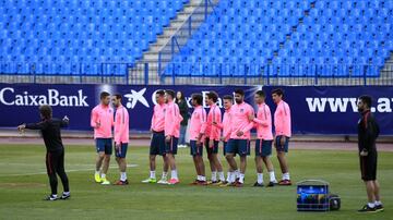 Así fue el entrenamiento del Atlético en su vuelta al Calderón