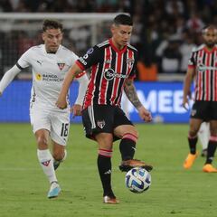 James debuta en Sudamericana en la caída de Sao Paulo ante Liga