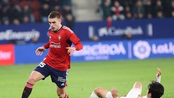 Diego Moreno cumplió su sueño de debutar en El Sadar.