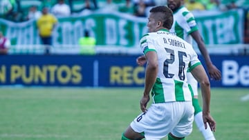 Nelson Deossa durante su debut con Atlético Nacional.