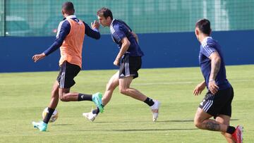 Entrenamiento de Osasuna en las instalaciones de Tajonar.