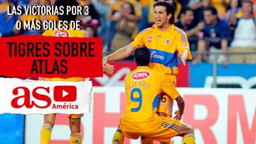 Tigres tiene 6 victorias por 3 o más goles contra Atlas en torneos cortos