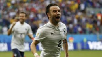 Valbuena celebra su gol contra Suiza.  