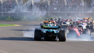 Accidente de Alonso y Sainz. Melbourne, Australia. F1 2023.