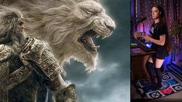 La última locura de una streamer: dos Elden Ring al mismo tiempo, un mando y una alfombra de baile