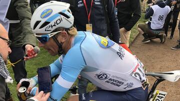 Siskevicius, al acabar la París-Roubaix 2019.