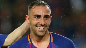 Paco Alc&aacute;cer celebra el primero de sus dos goles del s&aacute;bado ante el Sevilla.