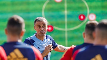 Luis Enrique durante uno de los últimos entrenamientos de la Selección.