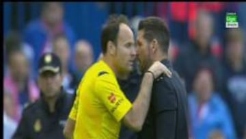 La charla entre Mateu y Simeone.