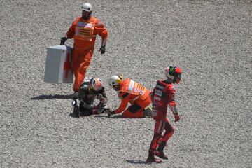 Las imágenes de la accidentada salida en Montmeló