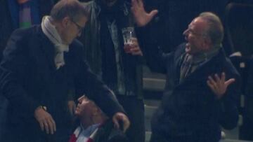 El enfado de la directiva del Bayern Munich al ser duchada en cerveza.
