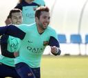 Alba vuelve dos meses después; Iniesta y Xavi no se entrenaron
