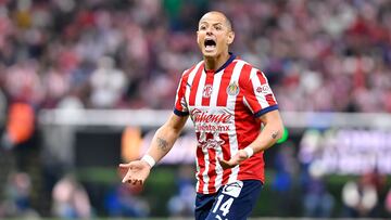 Javier -Chicharito- Hernandez of Guadalajara during the Play-In round match between Guadalajara and Atlas as part of the Liga BBVA MX, Torneo Apertura 2024 at Akron Stadium on November 21, 2024 in Guadalajara, Jalisco, Mexico.