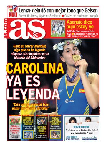 Las portadas de AS de agosto