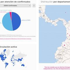 Mapa de casos y muertes por coronavirus por departamentos en Colombia: hoy, 25 de julio