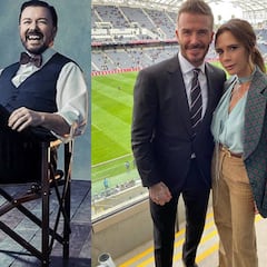 El polémico 'like' del cómico Ricky Gervais a un negativo tuit sobre "los putos Beckham"