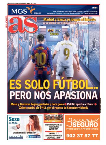 Las portadas de AS de diciembre