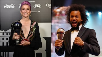 La capitana de la selecci&oacute;n de USA, Megan Rapinoe, adul&oacute; al lateral izquierdo del Real Madrid, Marcelo, al conocerlo en la gala de los premios The Best.