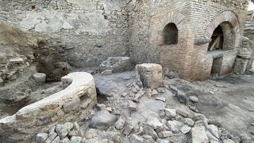 A view shows a "bakery-prison" where slaves and donkeys were locked up to grind the grain needed to make bread, in the ancient archeological site of Pompeii, Italy, in this handout photo obtained by Reuters on December 8, 2023.     Parco archeologico di Pompei/Handout via REUTERS    THIS IMAGE HAS BEEN SUPPLIED BY A THIRD PARTY. NO RESALES. NO ARCHIVES