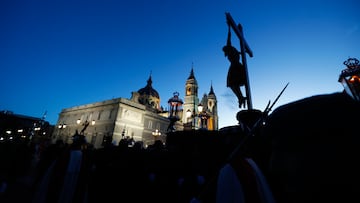 Procesión del Cristo de los Alabarderos, a 29 de marzo de 2024 en Madrid (España).
PROCESIÓN;SEMANA SANTA;RELIGIÓN;CELEBRACIÓN
Antonio Gutiérrez / Europa Press
29/03/2024