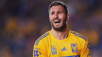 Andre-Pierre Gignac of Tigres during the game Tigres UANL vs FC Juarez, corresponding to Round 07 of the Torneo Clausura 2023 of the Liga BBVA MX, at Universitario Stadium, on February 14, 2023.
<br><br>
Andre-Pierre Gignac de Tigres durante el partido Tigres UANL vs FC Juarez, Correspondiente a la Jornada 07 del Torneo Clausura 2023 de la Liga BBVA MX, en el Estadio Universitario, el 14 de Febrero de 2023.