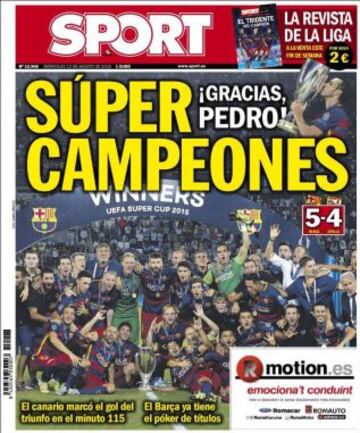 Portadas de la prensa deportiva