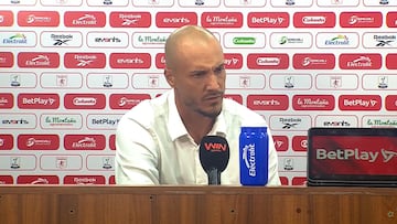 David González, DT de América, valora el tirunfo ante Millonarios.