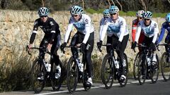 Primer entrenamiento del Team Sky en Mallorca para la temporada 2019.