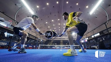 Franco Stupaczuk y Sanyo Guti&eacute;rrez en el World Padel Tour.