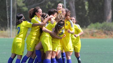 El C&aacute;diz femenino festejando.