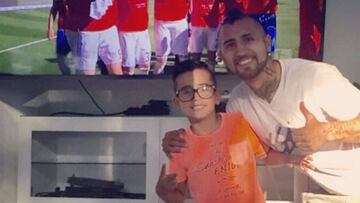 El festejo de Arturo Vidal