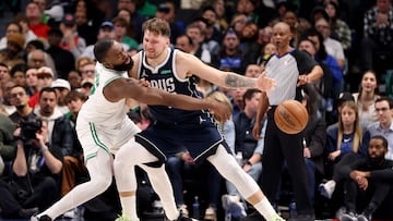 El esloveno logra un triple-doble, pero los Mavs confirman que están lejos de ser aspirantes tras recibir en casa una exhibición de unos Celtics favoritos a todo.