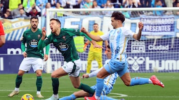 El Racing de Ferrol resucitó a un Málaga peleado con las victorias.
