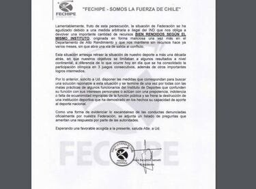 La Federación de Pesas acude a Bachelet con graves denuncias