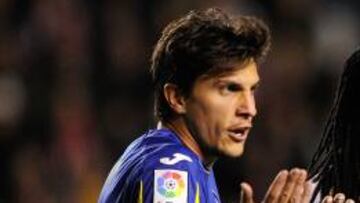 Vergini durante el partido frente al Rayo Vallecano.