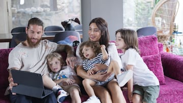 Sergio Ramos, con su familia, en una escena de la nueva entrega del documental de Amazon.