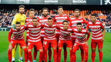 Alineaci&oacute;n del Granada en Valencia.