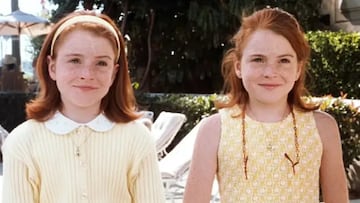 Lindsay Lohan interpretando a Annie y Hallie en la película The Parent Trap.