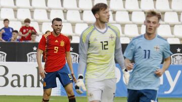 11/09/18 SELECCION ESPA&Ntilde;OLA  Espa&ntilde;a -  Irlanda sub21 en Albacete
 fallo borja mayoral 