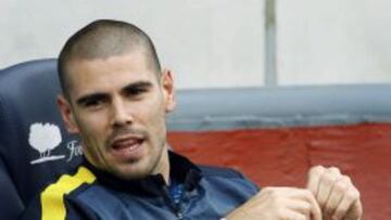 Víctor Valdés fue suplente ante el Málaga.