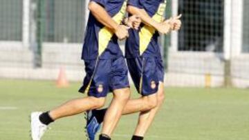 <b>ESPANYOL </b>Luis García y Tamudo, durante un entrenamiento.