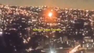 ¿Una bengala inició los incendios en el Cerro Cordillera de Valparaíso? El video que ya investiga Carabineros y el Gobierno