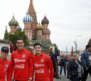 Así fue el paseo del plantel de la Selección por la Plaza Roja