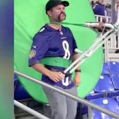 Ravens fan staged a Zoom call at the Monday Night Football game