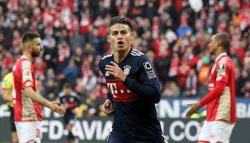 El colombiano anotó un golazo en el triunfo del Bayern 2-0 ante el Mainz