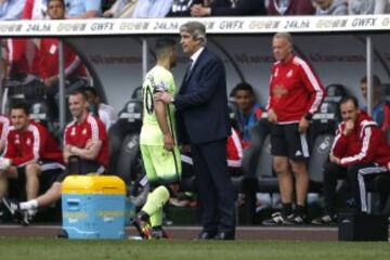 El emotivo último partido de Pellegrini con Manchester City