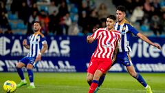 Carlos Martín, en el Atlético-Ponferradina, amistoso del equipo rojiblanco en noviembre.