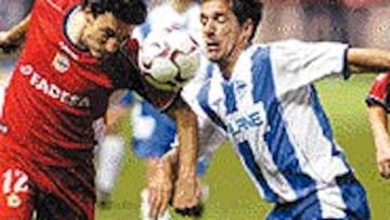 Téllez, en el duelo ante el Depor.
