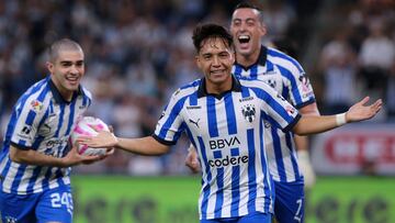 Victor Lopez celebrates his goal 3-0 of Monterrey during the game Monterrey vs Tijuana, corresponding to Round 04 of the Torneo Apertura 2023 of the Liga BBVA MX, at BBVA Bancomer Stadium, on October 25, 2023.
<br><br>
Victor Lopez celebra su gol 3-0 de Monterrey durante el partido Monterrey vs Tijuana, correspondiente a la Jornada 04 del Torneo Apertura 2023 de la Liga BBVA MX, en el Estadio BBVA Bancomer, el 25 de Octubre de 2023.
